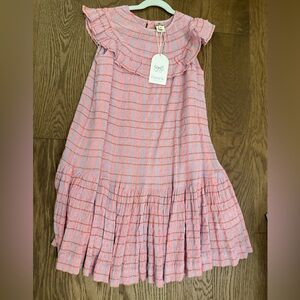Bonton Pink and Orange Checkered Kids Dress Brand New with Tags